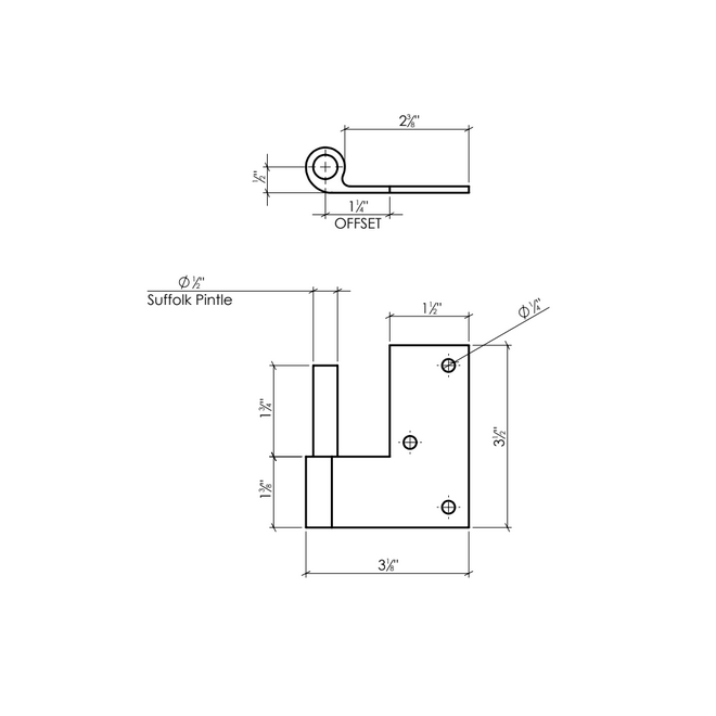 Lynn Cove Foundry [SF550SS] Shutter Hinge Set
