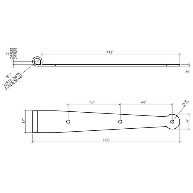 Lynn Cove Foundry [SF550SS] Shutter Hinge Set