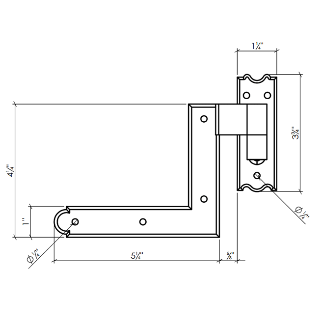 Lynn Cove Foundry [SH125] Shutter Hinge Set