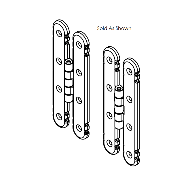 Lynn Cove Foundry [AL FHH] Cast Aluminum Bi-Folding Shutter Hinge