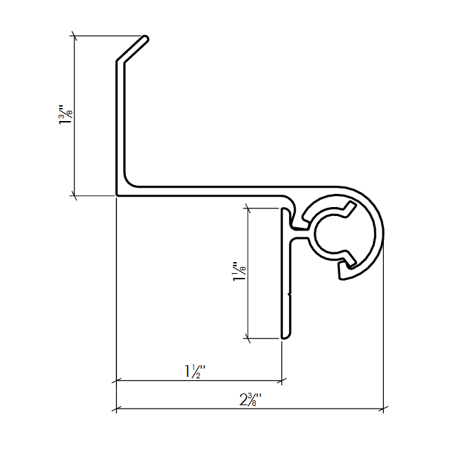 Lynn Cove Foundry [E-HNG-01] Extruded Aluminum Sliding Bahama Shutter Hinge Set