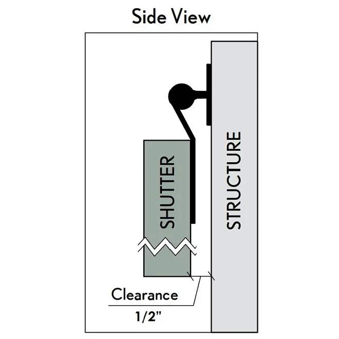 Lynn Cove Foundry [E-HNG-02] Galvanized Steel Bahama Shutter Hinge Set Typical Installation