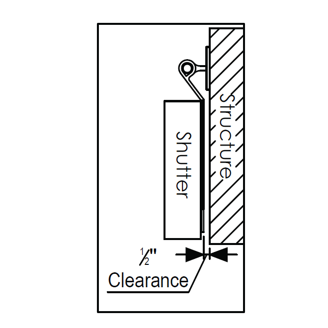 Lynn Cove Foundry [E-HNG-02] Galvanized Steel Bahama Shutter Hinge Set Typical Installation