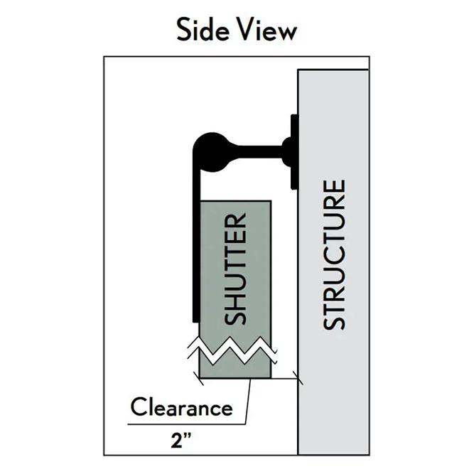 Lynn Cove Foundry [E-HNG-03] Galvanized Steel Bahama Shutter Hinge Set Typical Installation