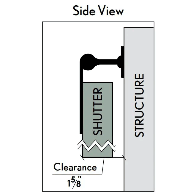 Lynn Cove Foundry [E-HNG-05] Galvanized Steel Bahama Shutter Hinge Set Typical Installation