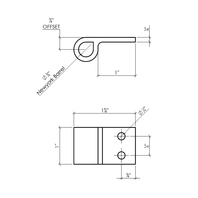 Lynn Cove Foundry [EH NY FH] Shutter Hinge