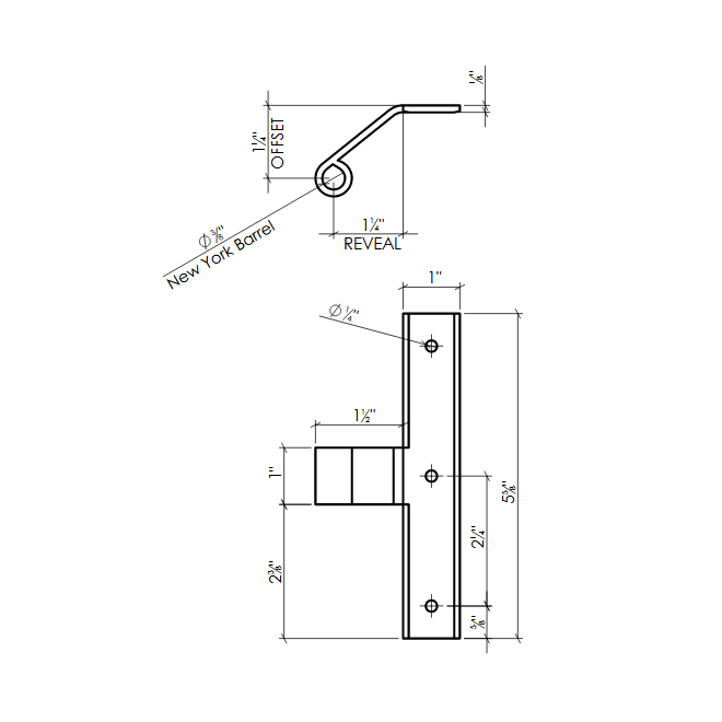 Lynn Cove Foundry [EH NYC 1.25] Shutter Hinge