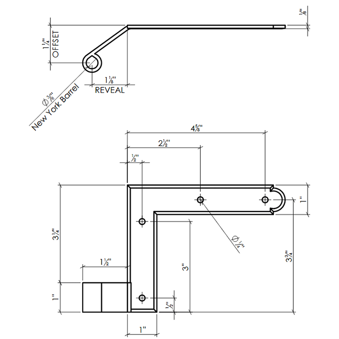 Lynn Cove Foundry [EH NYL 1.25] Shutter Hinge