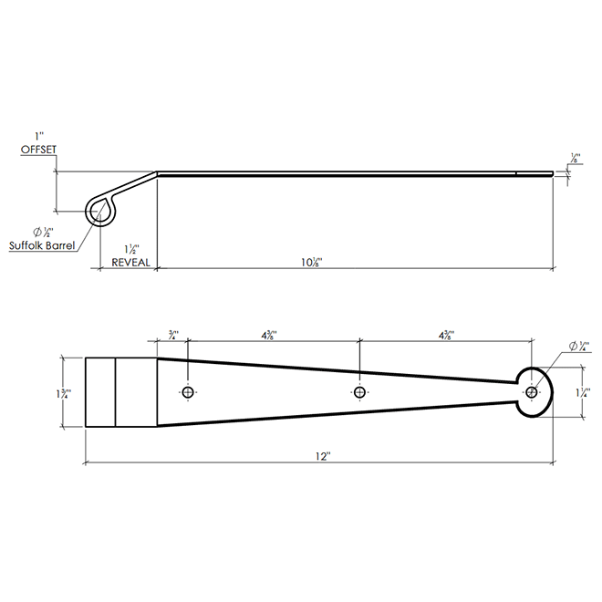 Lynn Cove Foundry [EH S 3-12] Shutter Hinge