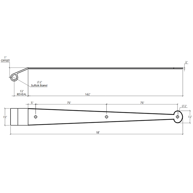 Lynn Cove Foundry [EH S 4-18] Shutter Hinge