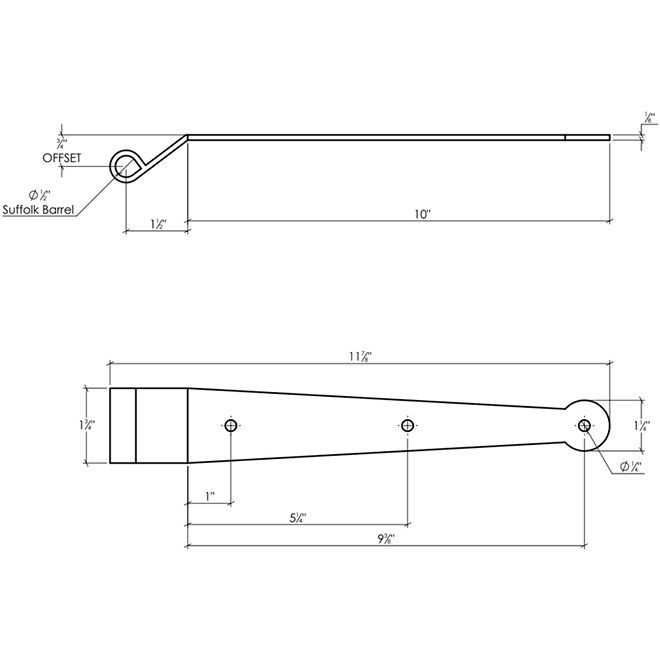 Lynn Cove Foundry [EH SK R 0.75] Shutter Hinge