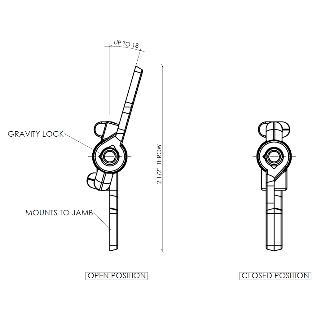 Lynn Cove Foundry [LA1250] Shutter Gravity Hinge