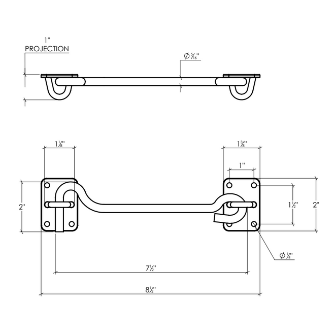 Lynn Cove Foundry [KS BH08] Stainless Steel Shutter Hook