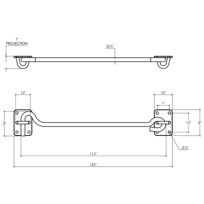 Lynn Cove Foundry [KS BH12] Stainless Steel Shutter Hook