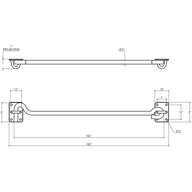 Lynn Cove Foundry [KS BH16] Stainless Steel Shutter Hook