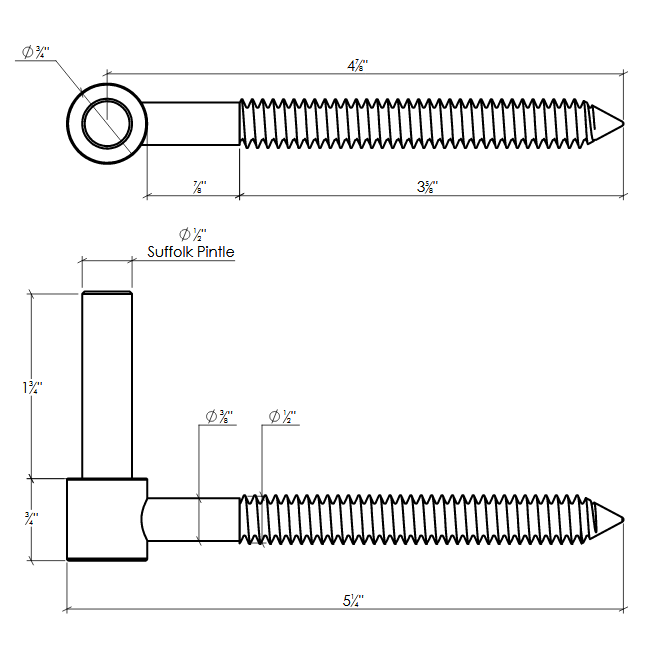 Lynn Cove Foundry [E-PSC-CS-4] Shutter Pintle