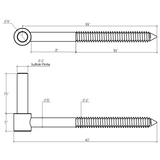 Lynn Cove Foundry [E-PSC-SS-6] Shutter Pintle