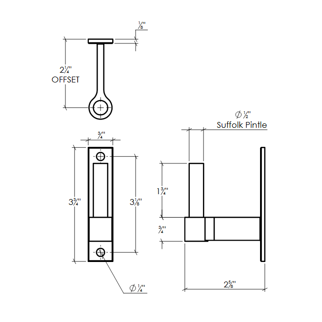 Lynn Cove Foundry [EH NP SS 2.25] Shutter Pintle