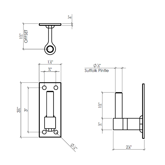 Lynn Cove Foundry [EH T SS 1.75] Shutter Pintle