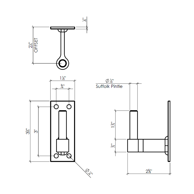 Lynn Cove Foundry [EH T SS 2.25] Shutter Pintle