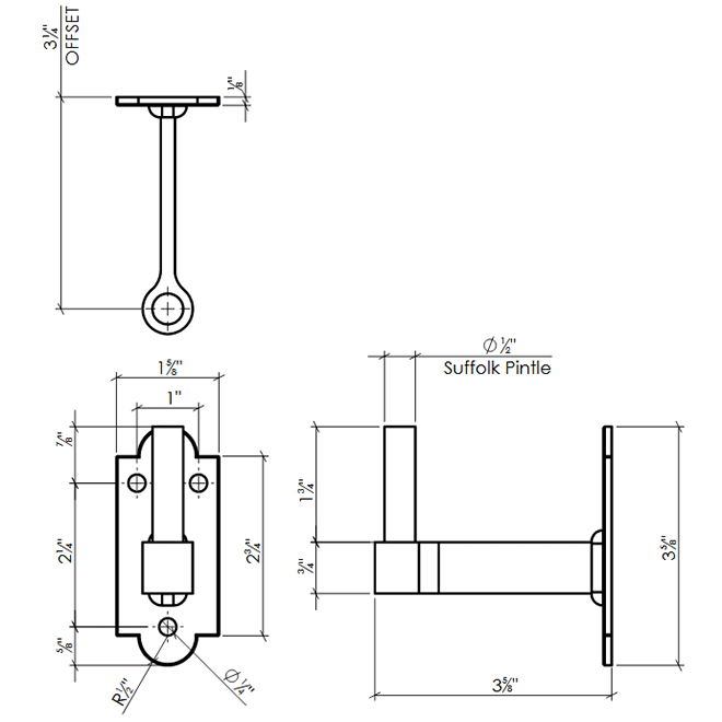 Lynn Cove Foundry [EHP SS 3.25] Shutter Pintle