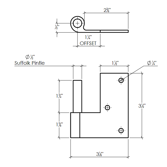 Lynn Cove Foundry [LB1SS] Shutter Pintle