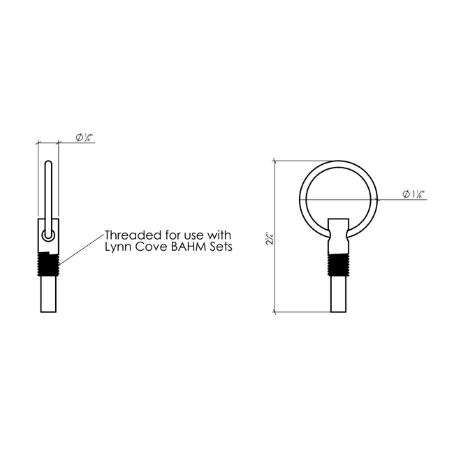 Lynn Cove Foundry [BAHMPIN] Brass Bahama Shutter Stay Bracket Pin