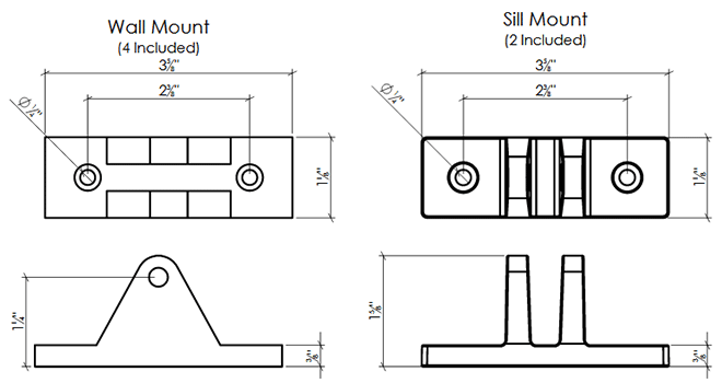 Lynn Cove Foundry Cast Aluminum Bahama Shutter Stay Brackets