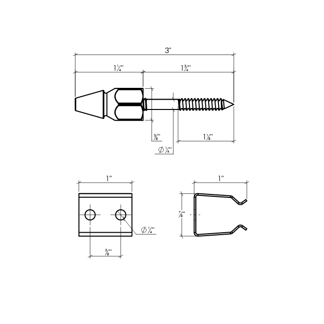 Lynn Cove Foundry [ESS 58] Stainless Steel Hidden Shutter Stay