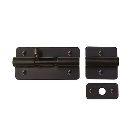 Lynn Cove Foundry [BB04SS] Stainless Steel Gate Barrel Slide Bolt - Flat Black - 4&quot; L