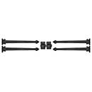 Lynn Cove Foundry [GSET300] Cast Aluminum Garage Door Decorative Hardware Kit - Colonial Style - Flat Black - 19" L Straps