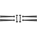 Lynn Cove Foundry [GSET100] Cast Aluminum Garage Door Decorative Hardware Kit - Suffolk Style - Flat Black - 18" L Straps