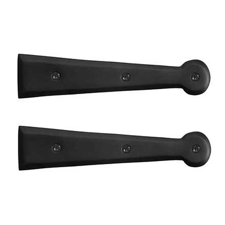 Lynn Cove Foundry [AL208F] Cast Aluminum Door Hinge Front Strap - Suffolk Style - Flat Black - 8&quot; L - Pair