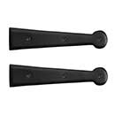 Lynn Cove Foundry [AL208F] Cast Aluminum Door Hinge Front Strap - Suffolk Style - Flat Black - 8&quot; L - Pair