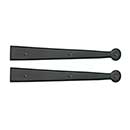 Lynn Cove Foundry [AL312F] Cast Aluminum Door Hinge Front Strap - Suffolk Style - Flat Black - 12" L - Pair