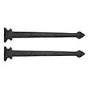 Lynn Cove Foundry [ALHF001] Cast Aluminum Door Hinge Front Strap - Colonial Style - Flat Black - 19" L - Pair