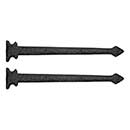 Lynn Cove Foundry [ALHF001] Cast Aluminum Door Hinge Front Strap - Colonial Style - Flat Black - 19&quot; L - Pair