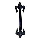 Lynn Cove Foundry [AL2099] Cast Aluminum Door Pull Handle - Fleur De Lys - Flat Black - 2 1/2&quot; W x 9&quot; L