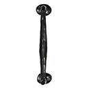 Lynn Cove Foundry [ALOVL1] Cast Aluminum Door Pull Handle - Oval Rose - Flat Black - 1 3/4" W x 9 1/2" L