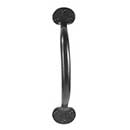 Lynn Cove Foundry [ALSP1] Cast Aluminum Door Pull Handle - Suffolk Style Bean End - Flat Black - 1 3/4" W x 10" L