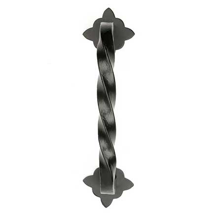 Lynn Cove Foundry [ALTP1] Cast Aluminum Door Pull Handle - Twisted Bar - Flat Black - 7 1/8&quot; L