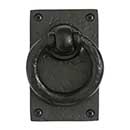 Lynn Cove Foundry [ALRH155] Cast Aluminum Door Ring Pull - Traditional - Flat Black - 3 1/2" Dia.