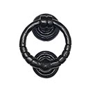 Lynn Cove Foundry [AL37220] Cast Aluminum Door Knocker - Ring - Flat Black Finish - 6 3/8&quot; L