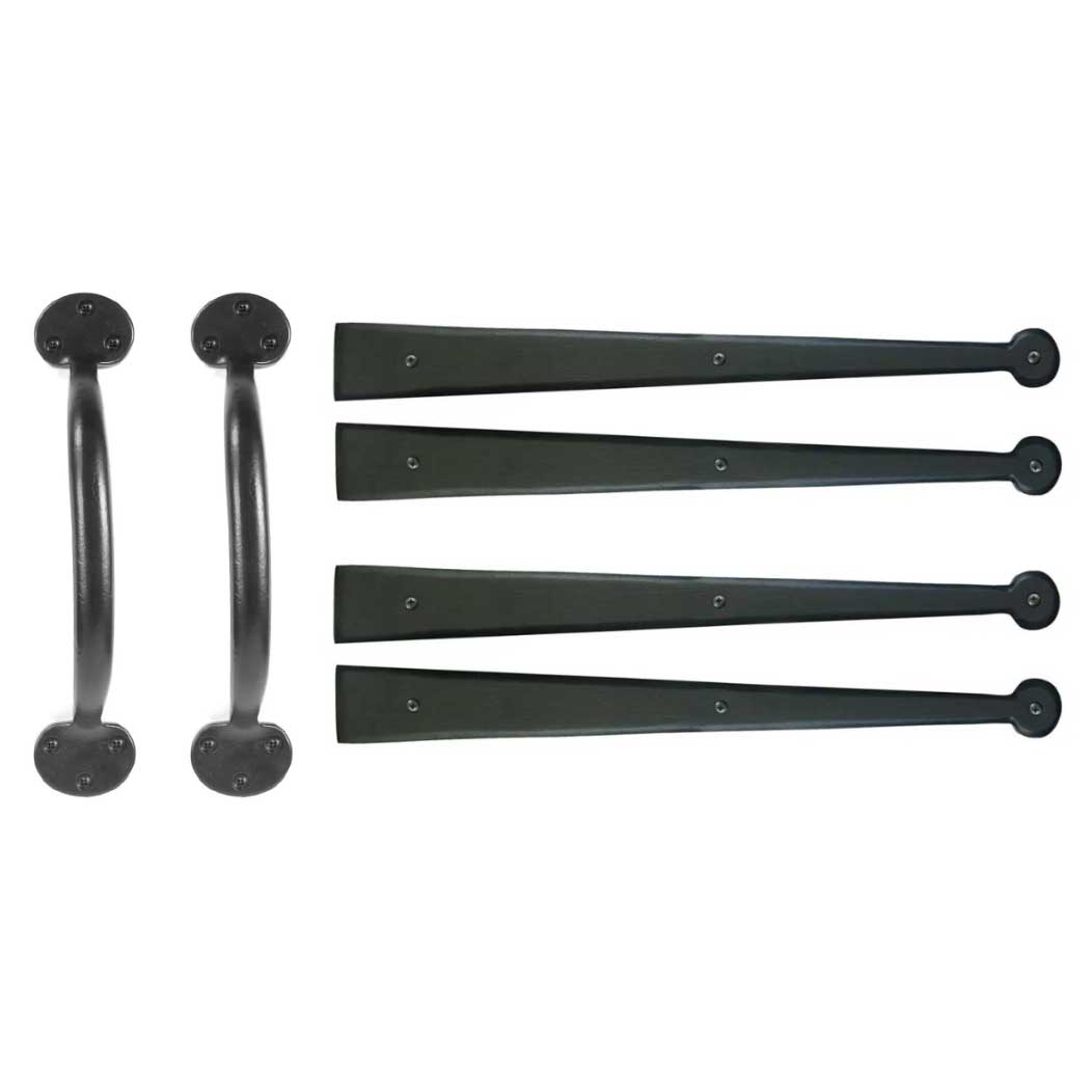 Lynn Cove Foundry Cast Aluminum Garage Door Decorative Hardware Kit - Suffolk Style