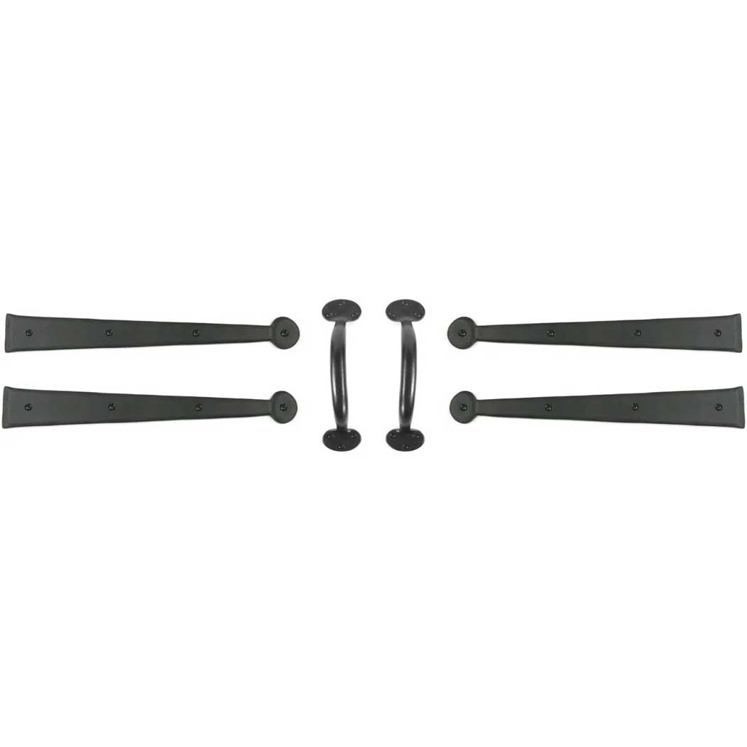 Lynn Cove Foundry Cast Aluminum Garage Door Decorative Hardware Kit - Suffolk Style