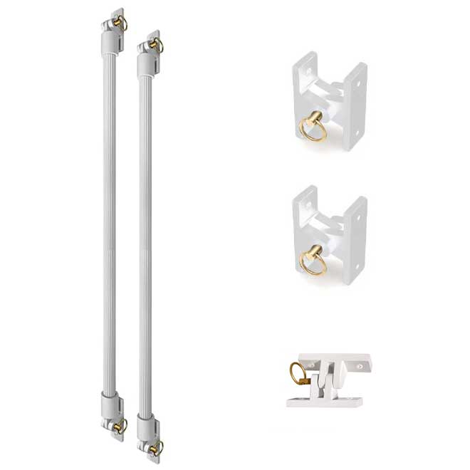 Lynn Cove Foundry [BAHMS2W] Cast Aluminum Bahama Shutter Stay Fixed