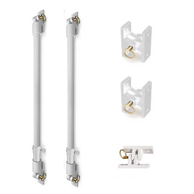 Lynn Cove Foundry [BKIT101W] Aluminum Sliding Bahama Shutter Hardware