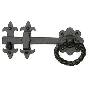 Lynn Cove Foundry [ALGL266-HLF] Cast Aluminum Faux Latch - Floral - 10" L
