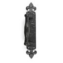 Lynn Cove Foundry [ALGH223] Cast Aluminum Door Pull Handle - French Reversible - Flat Black - 2&quot; W x 10 1/4&quot; L