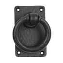 Lynn Cove Foundry [ALRH155] Cast Aluminum Door Ring Pull - Traditional - Flat Black - 3 1/2&quot; Dia.